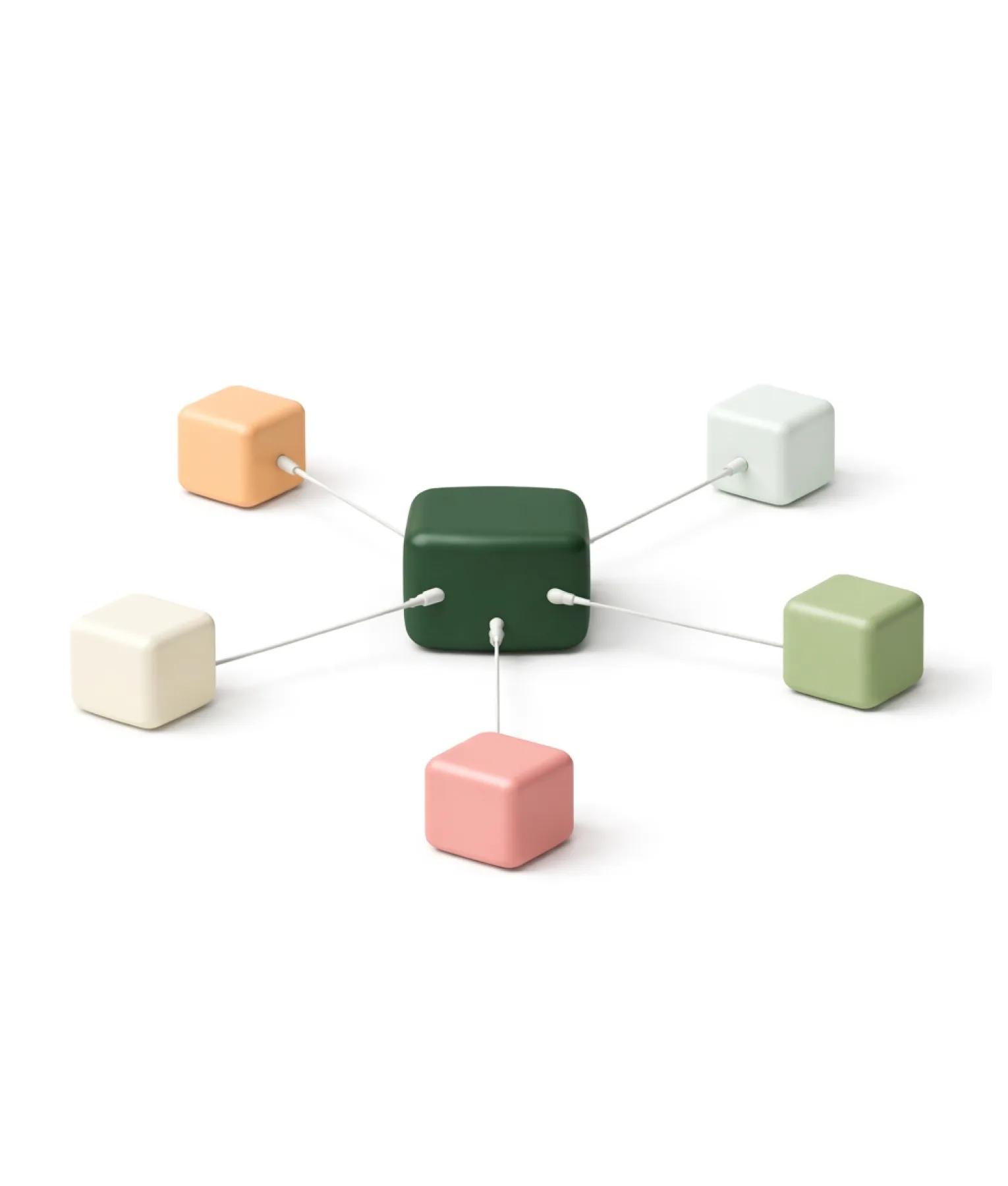Connected cubes representing venue integrations